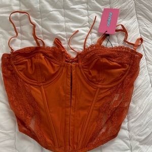 NEW EDIKTED burnt orange corset size medium
